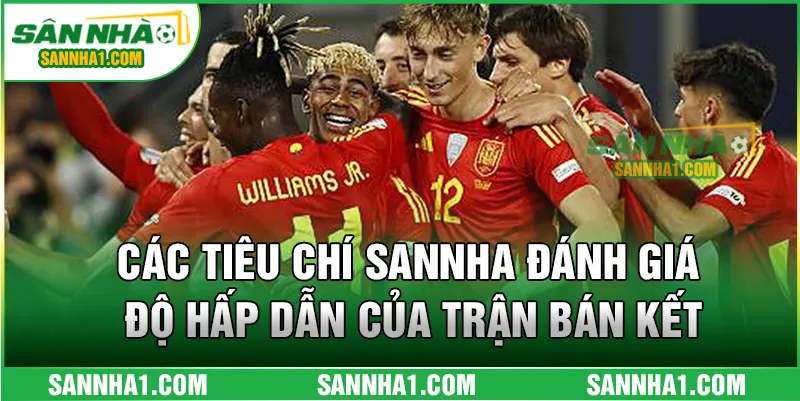 Các tiêu chí SANNHA đánh giá độ hấp dẫn của trận bán kết