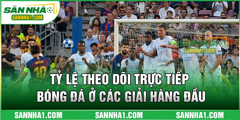 Tỷ lệ theo dõi trực tiếp bóng đá ở các giải hàng đầu