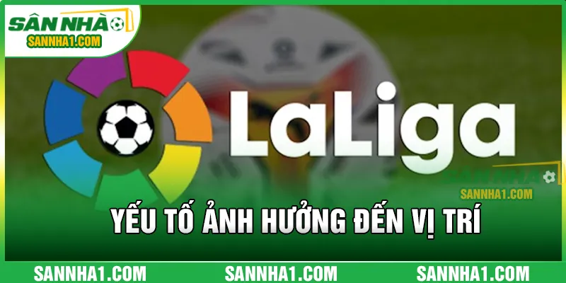 Yếu tố ảnh hưởng đến vị trí BXH La Liga